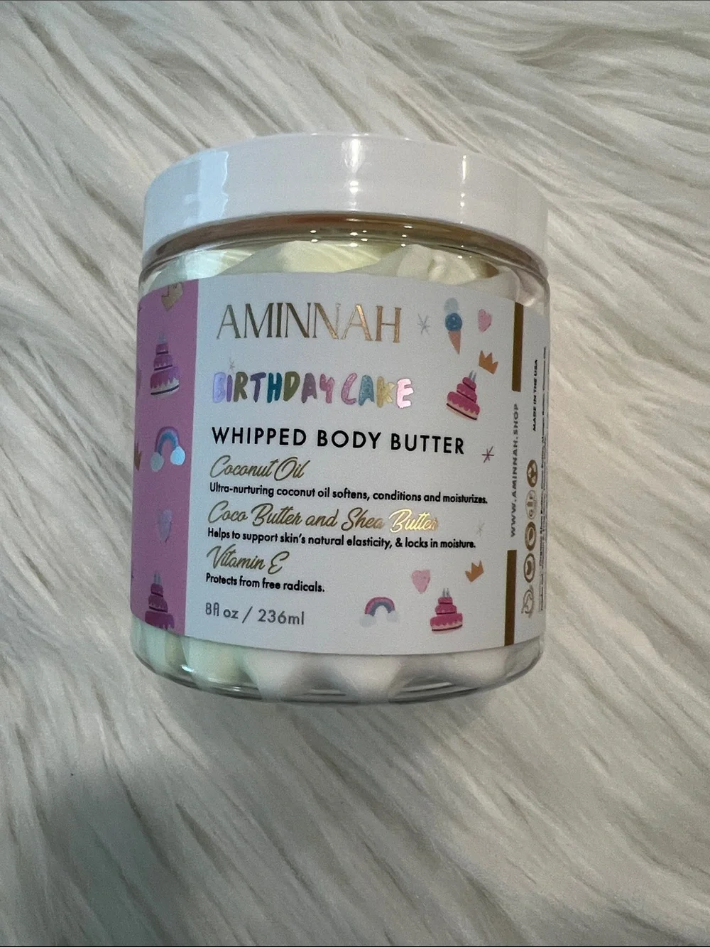 NWT aminnah birthday cake whipped body butter- retails $38.00 usd each